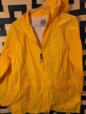 Yellow Hooded Utility Jacket for Women